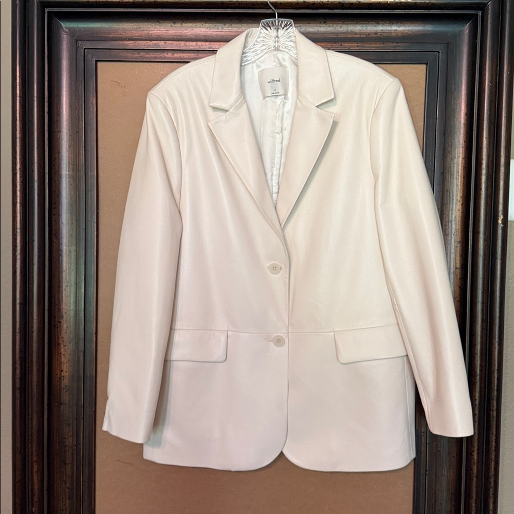 Wilfred Off-White Memories Vegan Leather Blazer